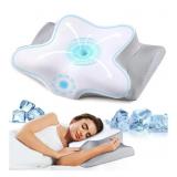 Cooling Cervical Memory Foam Pillow, Grey