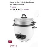 New- Aroma 14-Cup Pot Style Rice Cooker and Food
