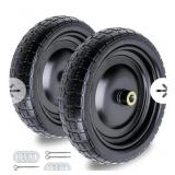 2 New 13" Flat Free Wheels, 4.00-6 Tire Flat Free