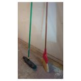 Shop Push Broom 18",  &  Hand Broom