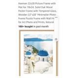 (New) 22" x 28" Solid Oak Poster Frame with