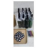 NEW 20 Set Plastic Wine Bottles w/ Screw Lids,