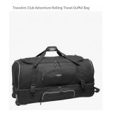 Rolling Travel Duffel Bag w/ Lock & Keys, Black,