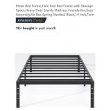 NEW Twin Size Metal Bed Frame, 14" T,
