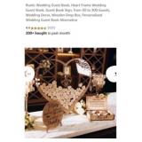 NEW Heart Shaped Wedding Guest Book Alternative,