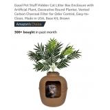 Round Hidden Cat Litter Box Enclosure w/
