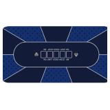 New 70 x 35 Inch Poker Mat Blue  Felt