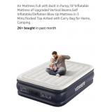 Full Size 18"T Air Mattress w/ Built in Pump &