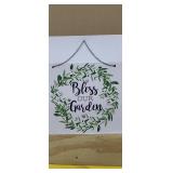 NEW "Bless Our Garden" Hanging Sign