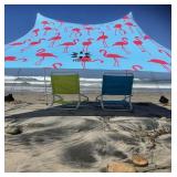 New Neso Flamingos Beach Tent with Sand Anchor,