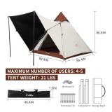 NEW 4-5 Person Camping Tent Teepee, Off-White