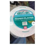100 Green Label Paper Plates Eco Friendly,