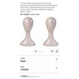 NEW 2 Pk - 16" Plastic Mannequin Head (Model Wig/