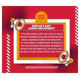 Make Sure Registration Info Is Valid - IMPORTANT