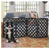 4 Panel Foldable Indoor Dog Gate, Freestanding
