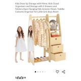 Kids Dress Up Storage Closet w/ Mirror,
