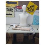 NEW Male Mannequin Torso w/ Head & Tripod Metal