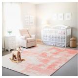 New  8x10 Area Rug - Pink Foldable Stain