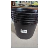 (5)  5 Gallon 12 Inch Plastic Nursery Pots, Plant