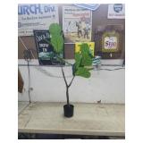 4 ft Artificial Fig Tree in Pot*appears new