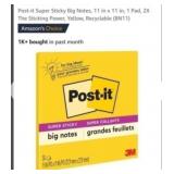 NEW Post-it Super Sticky Big Notes, 11" x 11"