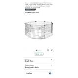 NEW 8 Panel Metal Pet Playpen w/ Door, Black,
