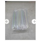 NEW 50 Pk - 7.5" Boba Straws, Poly-Wrapped,