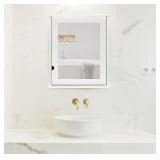 New White Medicine Cabinet 15.8" L x 19.8" H Wall
