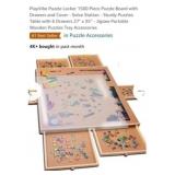 NEW 1500 Piece Puzzle Board w/ 6 Drawers & Clear