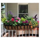 (2). 36 Inch Railing Window Box Deck Balcony Rail