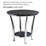 NEW Modern End Table, Black/Metal,