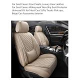 Car Seat Covers Front Seats, Luxury Faux Leather