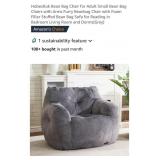 NEW Furry Beanbag Chair w/ Foam Filler & Non-Slip