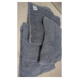 3 New Large Grey Bath Towels 30" x 60"