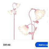 New Pink Flower Floor Lamp, Floral Standing Lamp