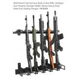 NEW Vertical Firearms Rack, Wall Mount, Black