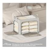 NEW Fabric Storage Box w/ Metal Frame &Clear