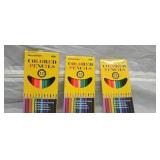 3 Packs of Colored Pencils- 12 CT each pack. (