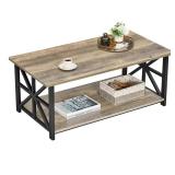 Farmhouse Style Coffee Table Gray Wash, 20" x