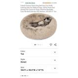 New- Friends Forever Donut Dog Bed Faux Fur