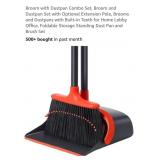 NEW Broom & Dustpan Set w/ Extension Pole &
