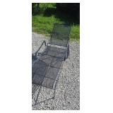 Vintage wrought iron patio lounger lounge chair,