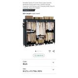 NEW 81.5" Portable Closet w/ Cover & Shelves, 5