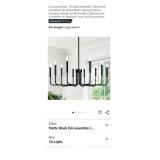 NEW Farmhouse 10-Light Chandelier, Black*has