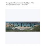 NEW 36" x 11" Wood Kentucky Wall Sign - The