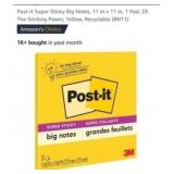NEW Post-it Super Sticky Big Notes, 11" x 11"