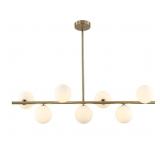 New MCM Brushed Brass Gold Sputnik Chandelier