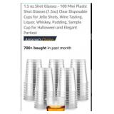 NEW 100 Ct - 1.5oz Plastic Shot Glasses