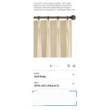 INOVADAY Pinch Pleated Curtains, 100% Light