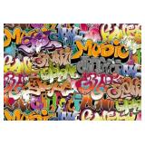 New Graffiti Wall Mural. Energetic and colorful